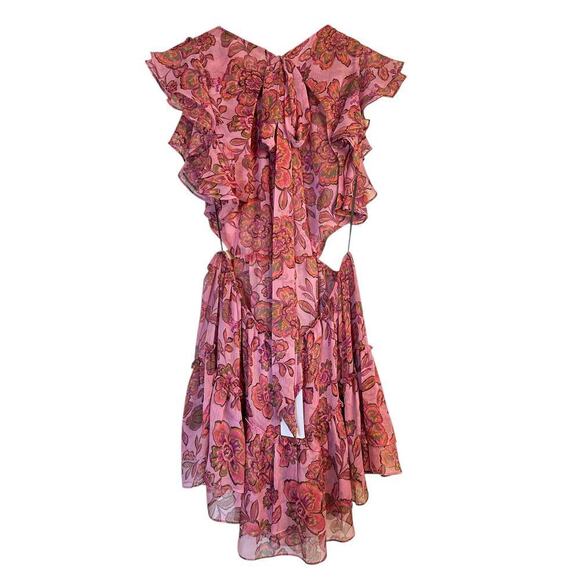 MISA Los Angeles Women's Flirty Floral Cutout Shahdi Mini Dress Size XL Pink NWT - Picture 6 of 10